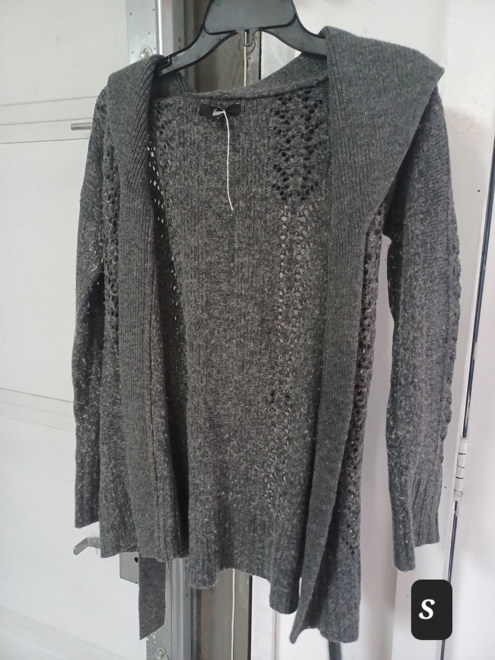 Express Gray Knit Cardigan